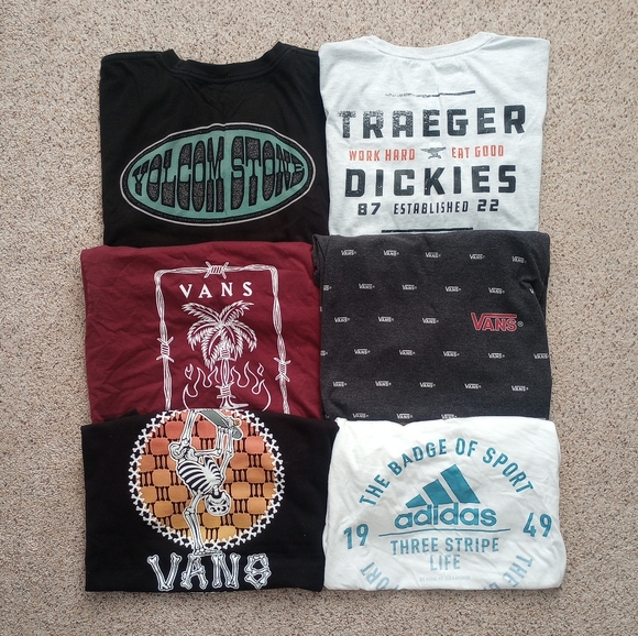 Vans Other - Lot Of Men's Shirts Volcom Dickies Vans Adidas Bundle Medium